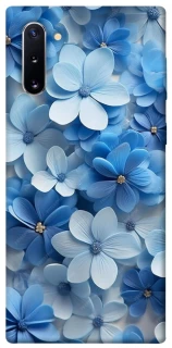 Чехол на Samsung Galaxy Note 10 Синие цветы фото 1 из 1