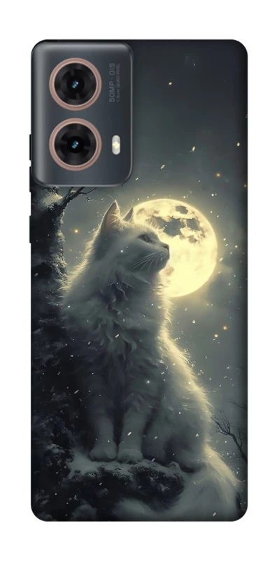 Чохол на Motorola Moto G85 Кіт під місяцем фото 1 з 1