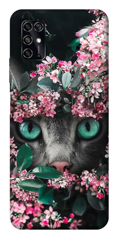 Чохол на ZTE Blade V2020 Smart Кіт в квітах фото 1 з 1