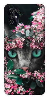 Чохол на ZTE Blade V2020 Smart Кіт в квітах фото 1 з 1
