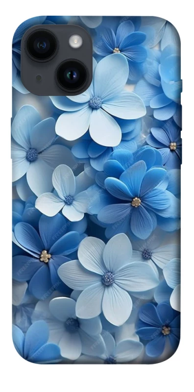 Чехол на Apple iPhone 14 (6.1") Синие цветы фото 1 из 1