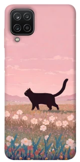 Чохол на Samsung Galaxy A12 cat on a field фото 1 з 1