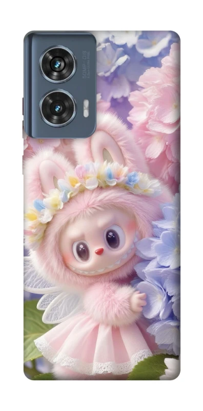 Чохол на Motorola Edge 50 Labubu & Flowers ver.1 фото 1 з 1