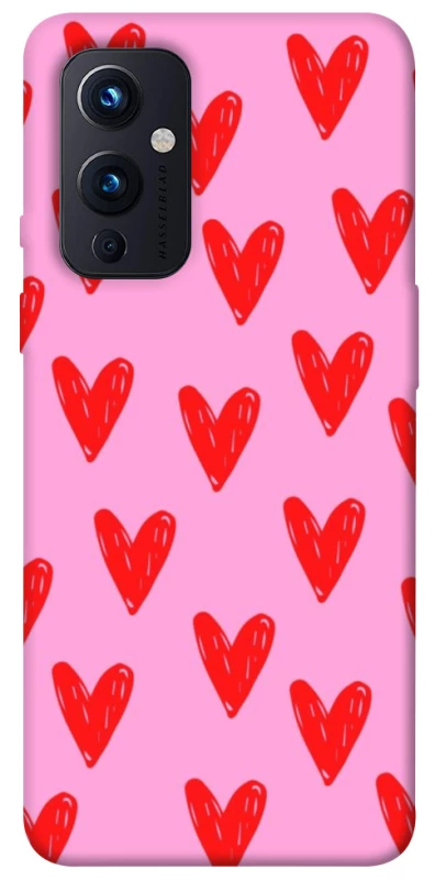 Чехол на OnePlus 9 Red hearts 2 фото 1 из 1
