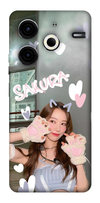 Чохол на TECNO Pova 6 Neo (LI6) Sakura - LE SSERAFIM фото 1 з 1