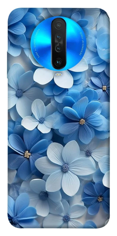 Чехол на Xiaomi Redmi K30 Синие цветы фото 1 из 1