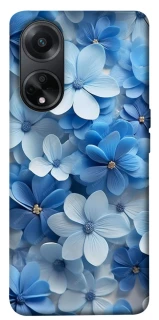 Чехол на Oppo A58 4G Синие цветы фото 1 из 1