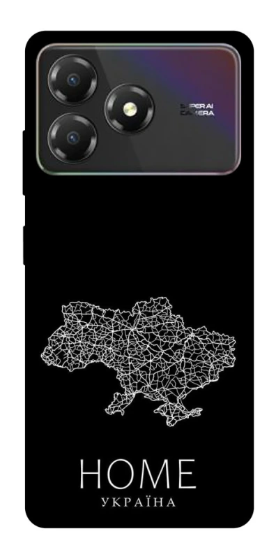 Чохол на ZTE Blade A36 Ukraine black map фото 1 з 1
