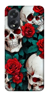Чехол на Oppo A18 skull and rose фото 1 из 1