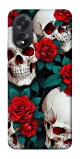 Чехол на Oppo A38 skull and rose фото 1 из 1