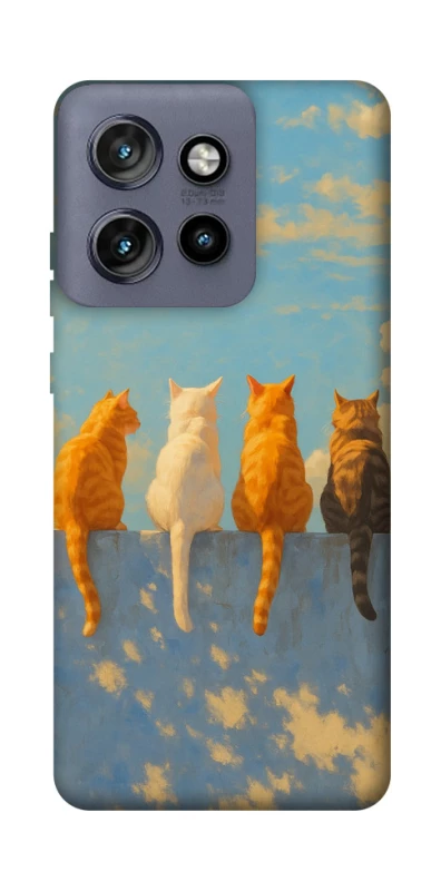 Чохол на Motorola Edge 50 Neo cats on wall фото 1 з 1
