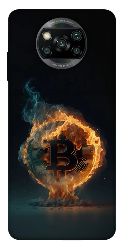 Чохол на Xiaomi Poco X3 NFC / Poco X3 Pro Fire Bitcoin фото 1 з 1