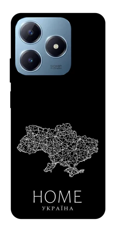 Чехол на Realme C63 Ukraine black map фото 1 из 1
