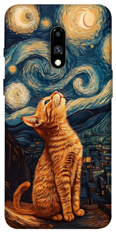 Чохол на OnePlus 7 van gogh cat фото 1 з 1