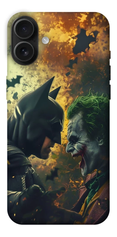 Чохол на Apple iPhone 16 Plus Batman and the Joker фото 1 з 1