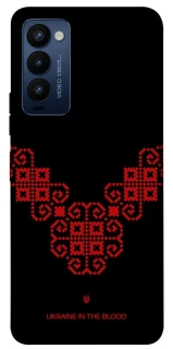 Чохол на TECNO Camon 18 Чорно-червона вишиванка фото 1 з 1