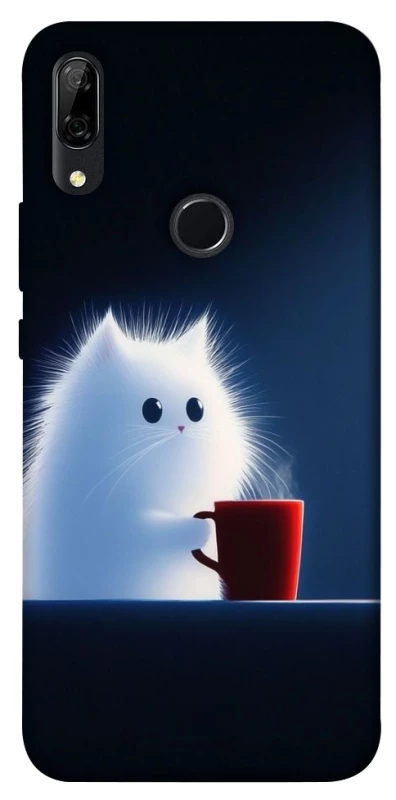 Чохол на Huawei P Smart Z Чохол кіт з кавою фото 1 з 1