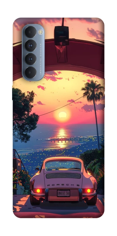 Чехол на Oppo Reno 4 Pro Porsche at sunset фото 1 из 1