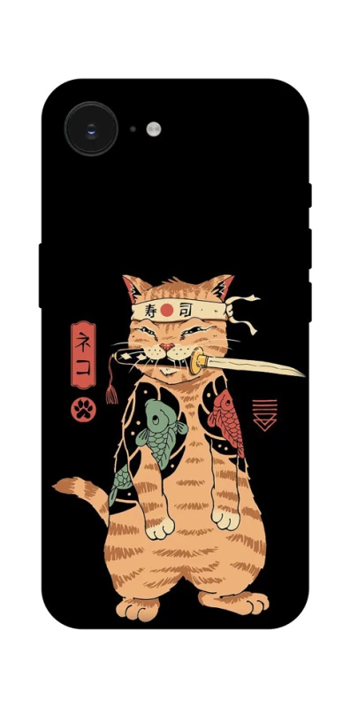Чехол на Apple iPhone 16e (6.1") Кот-самурай фото 1 из 1