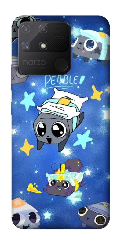 Чохол на Realme Narzo 50A Pebble kitten stars фото 1 з 1