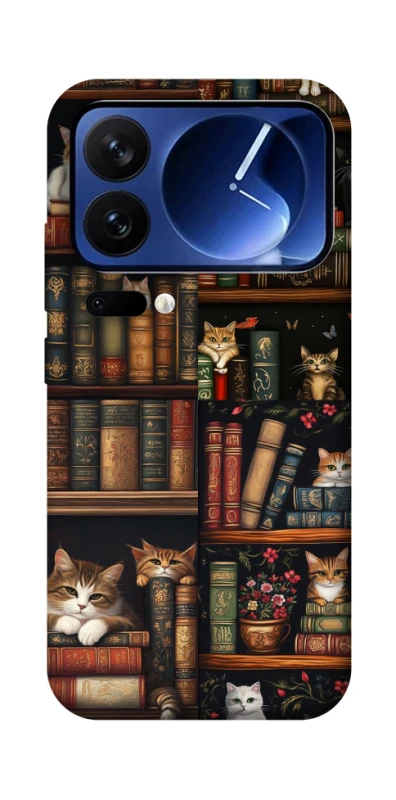 Чохол на Xiaomi Poco F7 Ultra Cats & Books фото 1 з 1