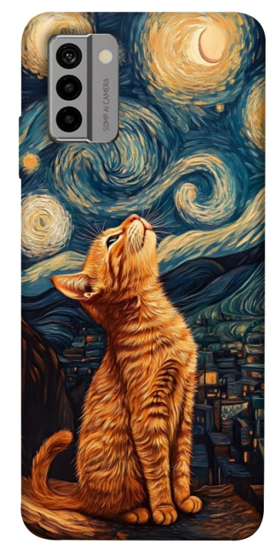Чохол на Nokia G22 van gogh cat фото 1 з 1