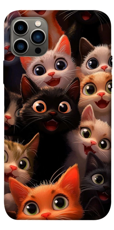 Чохол на Apple iPhone 12 Pro (6.1") happy cats фото 1 з 1