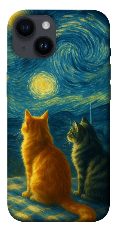 Чохол на Apple iPhone 14 (6.1") Cats under the stars фото 1 з 1