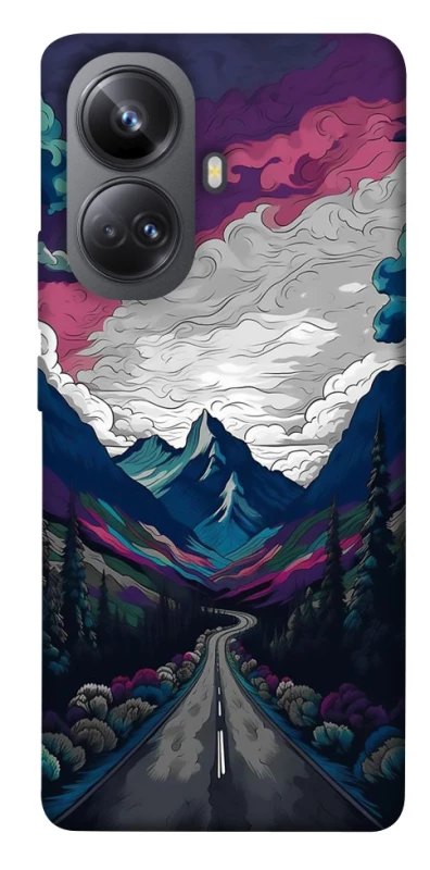 Чехол на Realme 10 Pro+ Нарисованные горы фото 1 из 1
