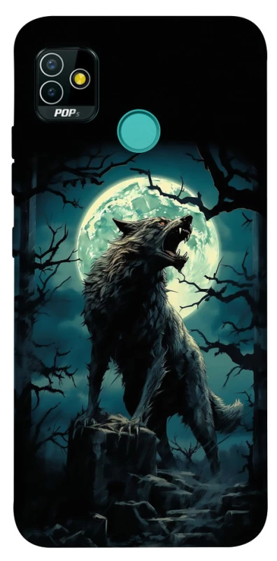 Чохол на TECNO POP 5 Вовк під місяцем фото 1 з 1