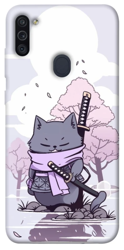 Чохол на Samsung Galaxy M11 Samurai cat фото 1 Чохол на Samsung Galaxy M11 Samurai cat фото 1 з 1