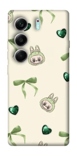 Чехол на Tecno Camon 40 Pro Labubu Green Heart фото 1 из 1