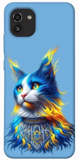 Чохол на Samsung Galaxy A03 Кіт патріот фото 1 з 1