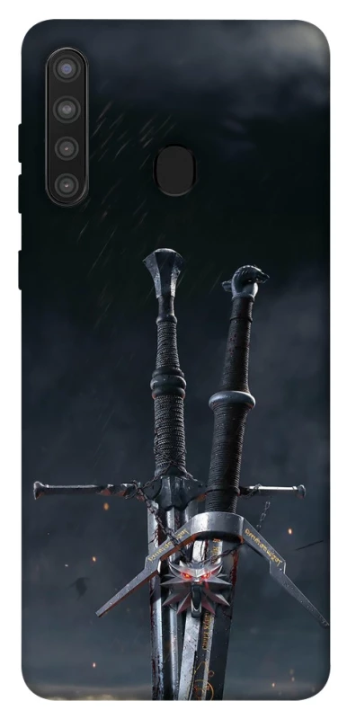 Чехол на Samsung Galaxy A21 Мечи Ведьмака фото 1 из 1