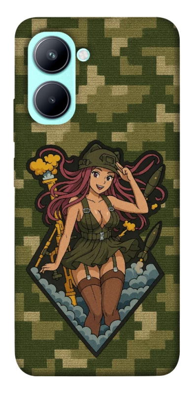 Чохол на Realme C33 Military Waifu фото 1 з 1