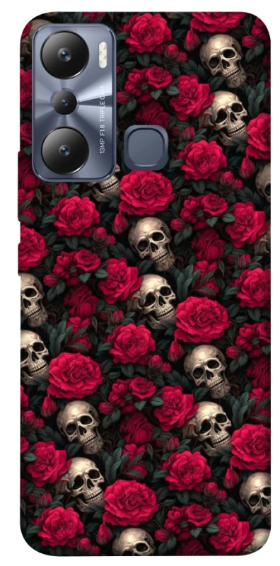 Чохол на Infinix Hot 20i Черепа та рози фото 1 з 1