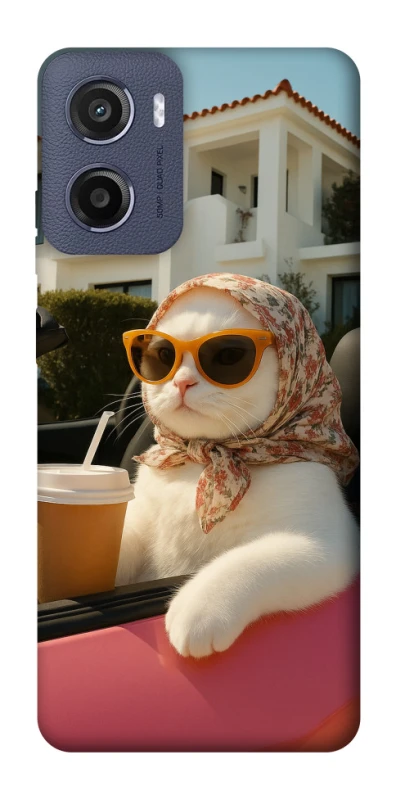 Чохол на Motorola Moto E15 Stylish Cat Cruise фото 1 з 1