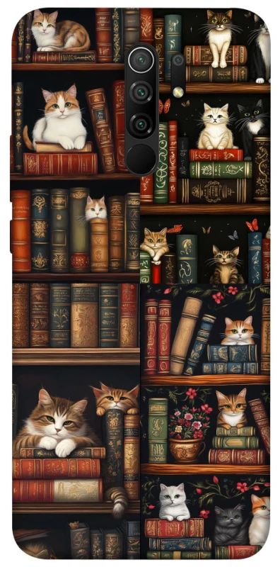 Чохол на Xiaomi Redmi 9 Cats & Books фото 1 з 1