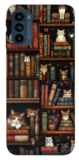Чохол на Motorola Moto G41 Cats & Books фото 1 з 1