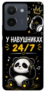 Чехол на Vivo Y36 У навушниках 24/7 фото 1 из 1