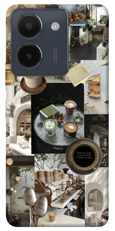 Чохол на Vivo Y36 Coffee collage ver.4 фото 1 з 1