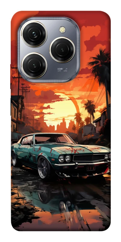 Чохол на TECNO Spark 20 Pro Car at sunset фото 1 з 1