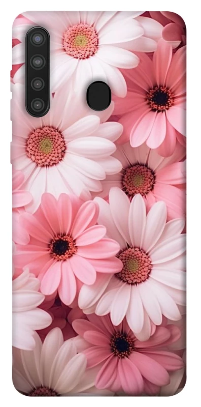 Чехол на Samsung Galaxy A21 Розовые цветы v2 фото 1 из 1