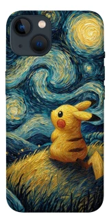 Чехол на Apple iPhone 13 (6.1") Pikachu and Van Gogh фото 1 из 1
