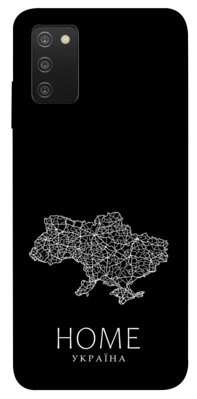 Чохол на Samsung Galaxy A03s Ukraine black map фото 1 з 1