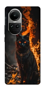 Чохол на Oppo Reno 10 Вогняний кіт фото 1 з 2