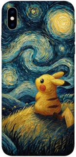 Чохол на Apple iPhone XS Max (6.5") Pikachu and Van Gogh фото 1 з 1