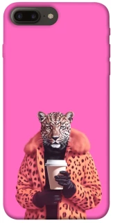 Чехол на Apple iPhone 7 plus / 8 plus Леопард с кофе фото 1 из 1