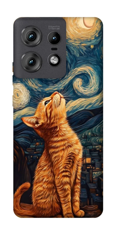 Чохол на Motorola Edge 50 Pro van gogh cat фото 1 з 1