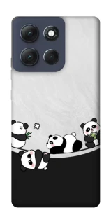 Чехол на Motorola Moto G86 Power Four pandas фото 1 из 1